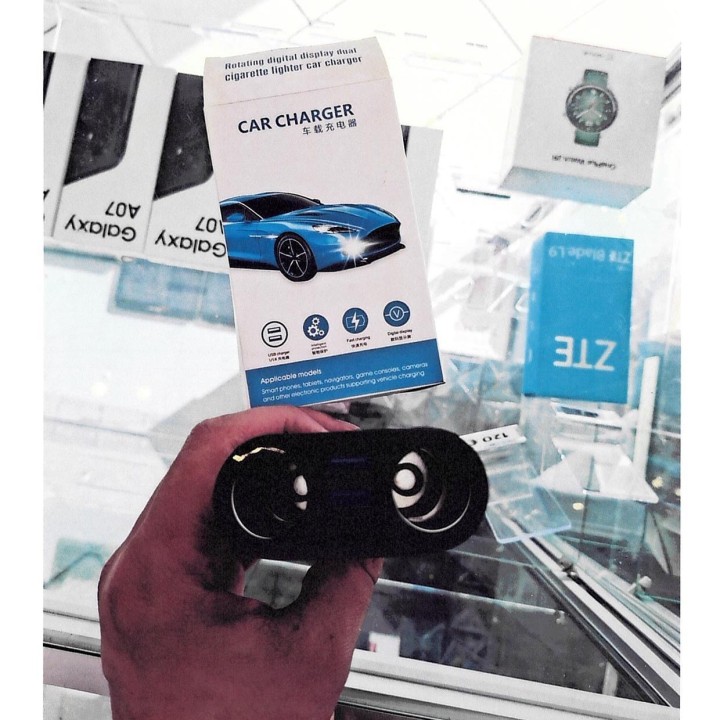 Chargeur voiture double allume-cigare 2xUSB — photo fournisseur groupée