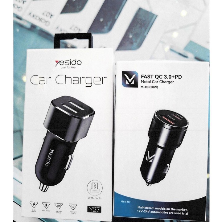 Chargeur Voiture Yesido Y27 — photo fournisseur groupée